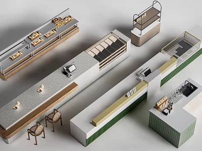 Various Modern Bar Counter Design Ideas With Stools Storage And Lighting 3d model