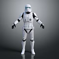 Modern robot clone soldier clone man soldier 3d model