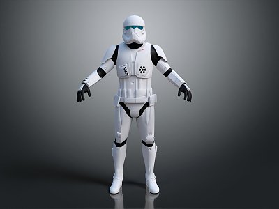 Modern robot clone soldier clone man soldier 3d model