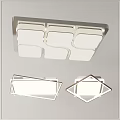 Modern Ceiling Lights Design With Different Geometric Shapes And White Illumination 3d model