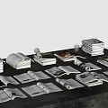 Modern Books Open Books and Magazines 3d model