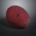 Vibrant Red Potato With Smooth Skin And Oval Shape On Dark Background