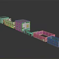 Row of Residential Buildings With Diverse Styles Colorful Facades And Modern Architectural Designs