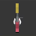 3D Dragon Model Featuring Pink Head Sharp Teeth Gray Body Yellow Lightning Tail White Claws