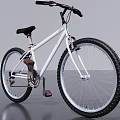 Stylish White Bicycle Featuring Black Tires Black Seat And Silver Spokes Design