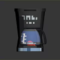 Stylish Gray Blue Coffee Maker With Pink Design For Daily Home Use