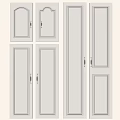 Light Gray Cabinet Doors With Various Designs And Metal Handles For Furniture