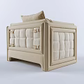 single fabric sofa 3d model