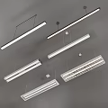 Stylish Modern Linear Pendant Lights with Multiple Designs and Hanging Styles 3d model