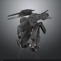 Detailed Futuristic Mechanical Creature Character With Jointed Limbs And Metallic Weaponry