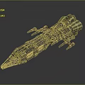 Futuristic Spacecraft Model For Cosmic Exploration With Intricate Design And Components