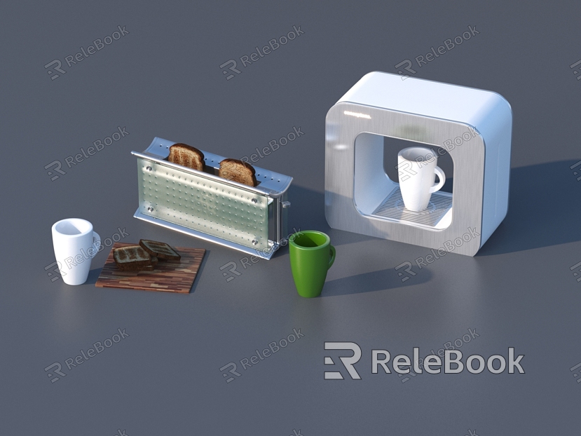 Bread machine 3D model model