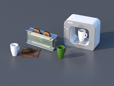 Bread machine 3D model 3d model