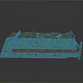 Traditional Wooden Roof Structure With Tile Covering And Eave Beams