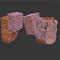 Natural Wood And Stone Decorative Blocks With Rough Textured Surfaces For Construction
