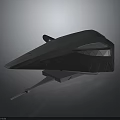 Advanced Streamlined Modern Weapon System With Sharp Front And Geometric Metallic Structure