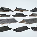 Ancient Architecture Traditional Roof Designs With Various Classic Tile Styles And Structures