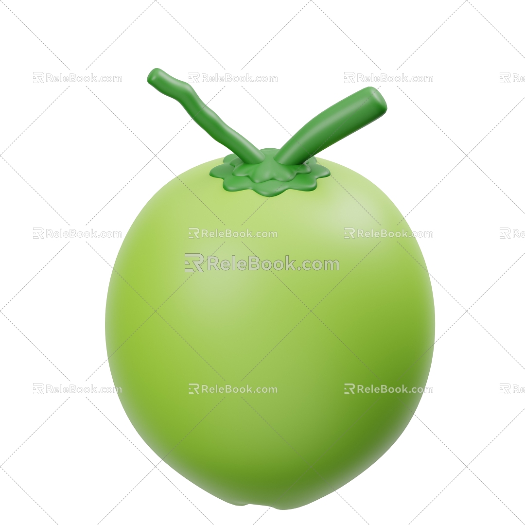 Modern Coconut Cartoon Coconut Fruit Cartoon Fruit 3d model