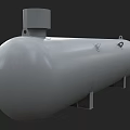 White Cylindrical Industrial Equipment Including Pressure Vessels And Storage Tanks With Different Sizes Arranged