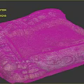 Detailed Terrain Scene Component With Irregular Edges Textured Surface And Colorful Details