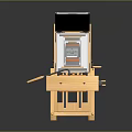 modern printing machine antique printing machine classical printing machine vintage printing machine 3d model
