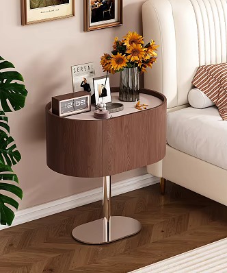 Sunflower Vase Clock Alarm Clock Set Table Photo Frame Aromatherapy Petal Bedroom Ornaments Bedside Table Green Plant Potted Flower Pot Chandelier Floor 3d model