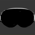 Modern Electronic VR Headset With Comfortable Strap And Black Lenses