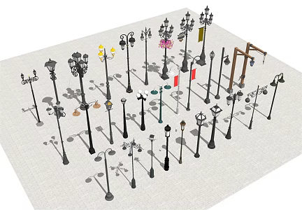 Industrial LOFT Street Light Street Light Landscape Light 3d model