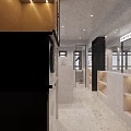 Modern Mall Store Interior With Open Layout Glass Display Shelves And Checkout Counter