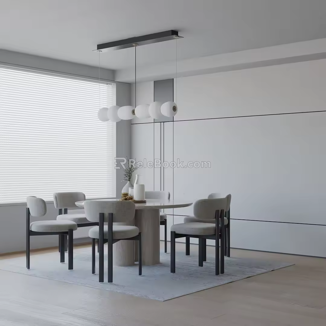 Modern table combination 3d model