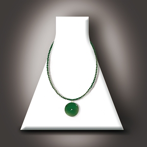 Green jade material necklace 3d model