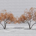Modern Tree Landscape Tree Red Maple Arbor Garden Tree 3d model