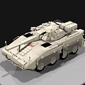Armored Utility Vehicle With Turret Cannon Multiple Wheels And Armor Structure Design