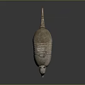 Armadillo With Scaly Armor Long Snout And Small Claws On Dark Surface