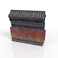 Traditional Chinese Layered Architecture With Tile Roof Decorative Carvings And Red Wall