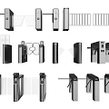 Various Public Facility Turnstiles Including Tripod Flap Barriers And Speed Gates
