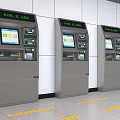 Public Facility Self Service Kiosks With Digital Screens In Public Area