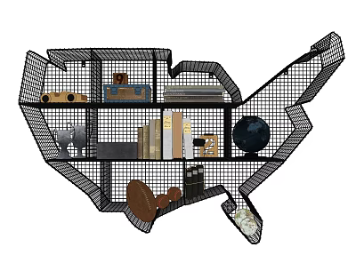 Modern Wall Rack Hanger 3d model