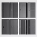 Modern Security Doors Featuring Various Designs For Home Safety And Protection 3d model