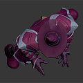 Fantasy Wizard Game Character In Purple Outfit With Pointed Hat And Ornamental Armor