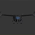 Futuristic Sci Fi Aircraft Design With Gray Body Blue Cockpit And Streamlined Wings