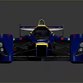 Red Bull Blue And Gray Race Car With Aerodynamic Design And Rear Wing