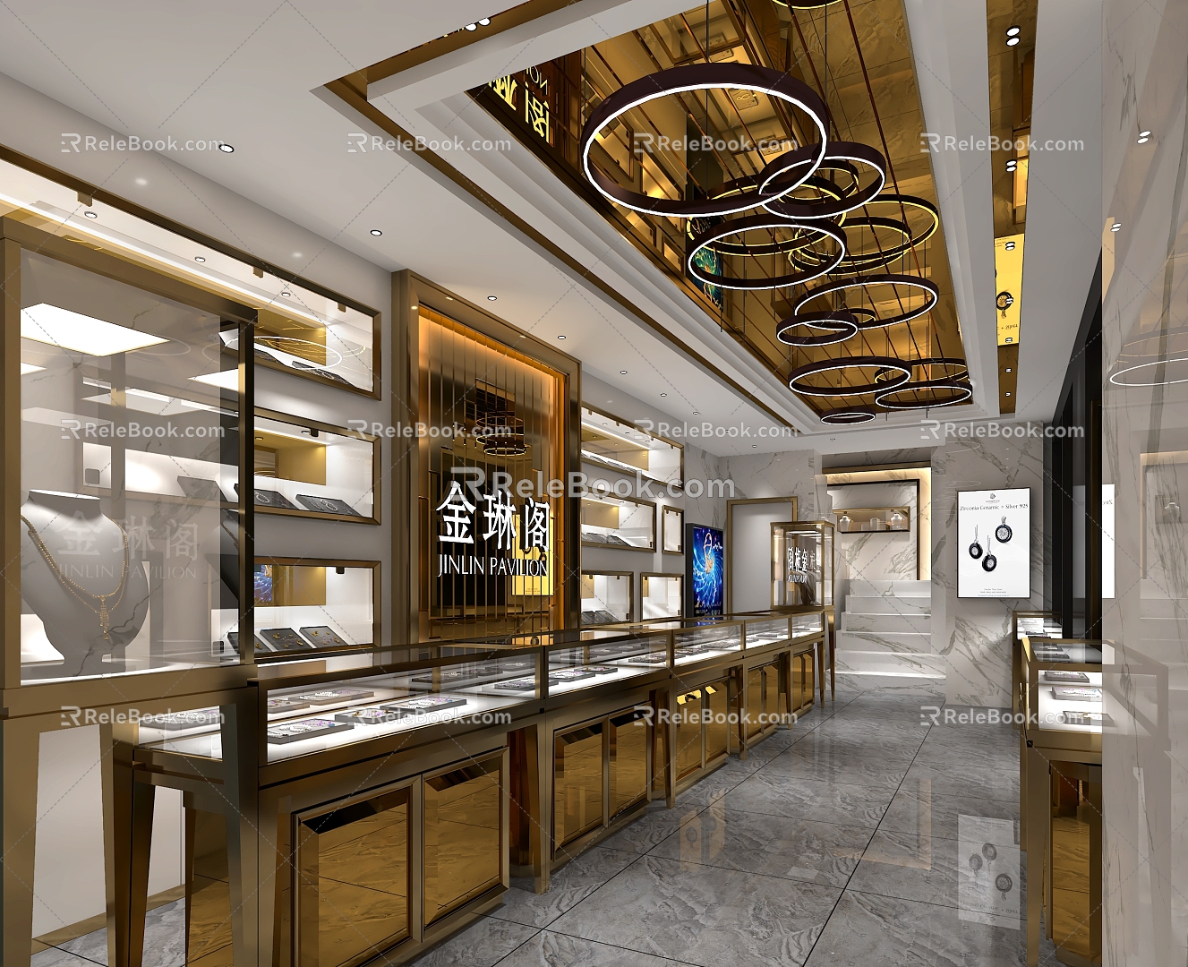 Modern Jewelry Store 3d model