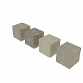 Textured Beige Wall Components With Silver Frames And Vertical Design 3d model