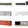 Modern TV Stand Designs With Various Colors And Functional Storage Features 3d model