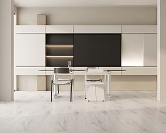 Modern table combination 3d model