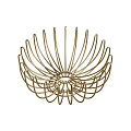 Gold Metal Wire Design Kitchen Utensil Storage Basket For Tabletop Organization
