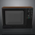 Vintage Sanyo Television With Red Top Black Body And Control Knobs