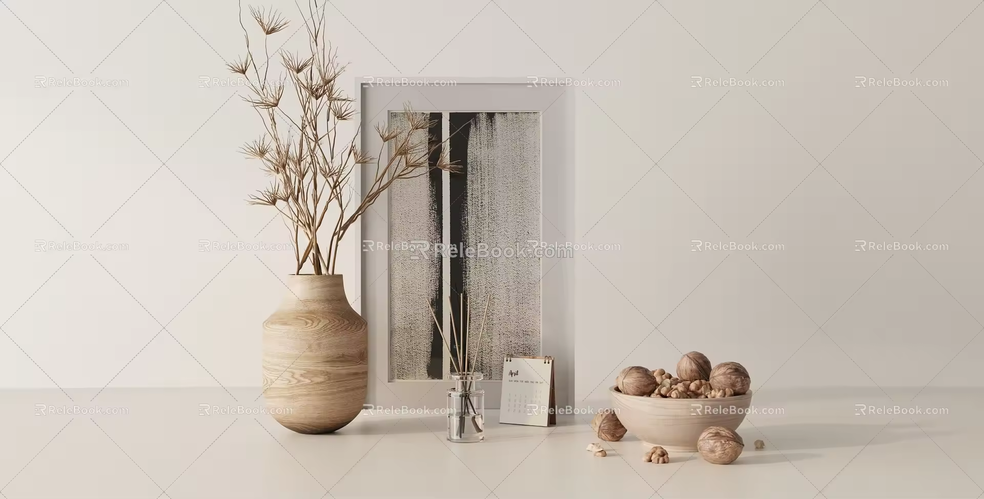 Modern ornaments combination 3d model