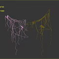 Intricate Spider Web Structure With Delicate Silk Threads And Shadowy Backdrop 3d model